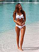 Nadia Forde In White And Pink Bikini Poolside