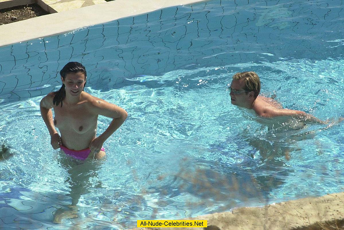 Kym Marsh topless poolside paparazzi shots